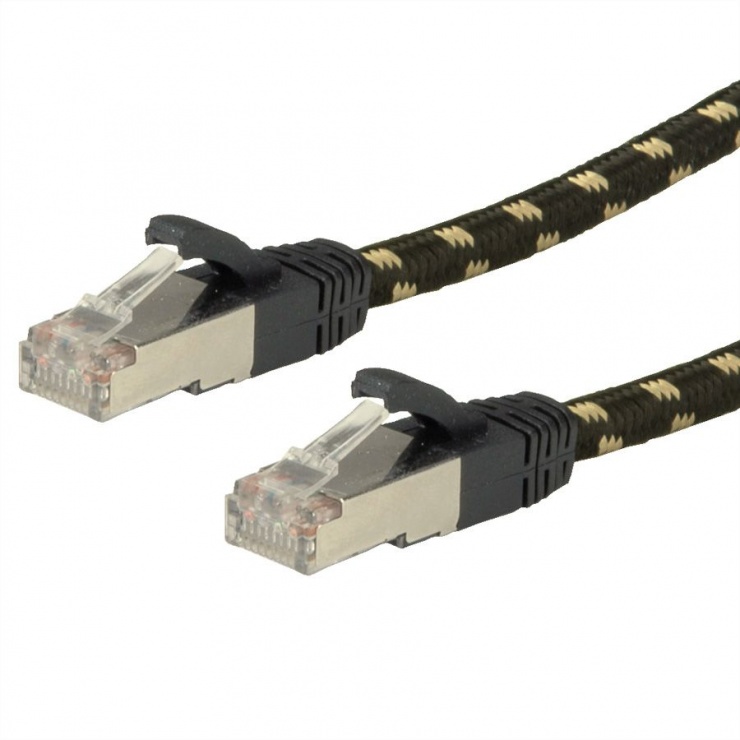 Cablu de retea S/FTP (PiMF) GOLD cat 6A 1m, Roline 21.15.2181