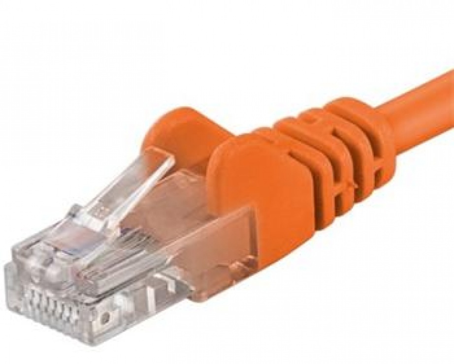 Cablu retea UTP cat 5e 0.25m orange, SPUTP002E