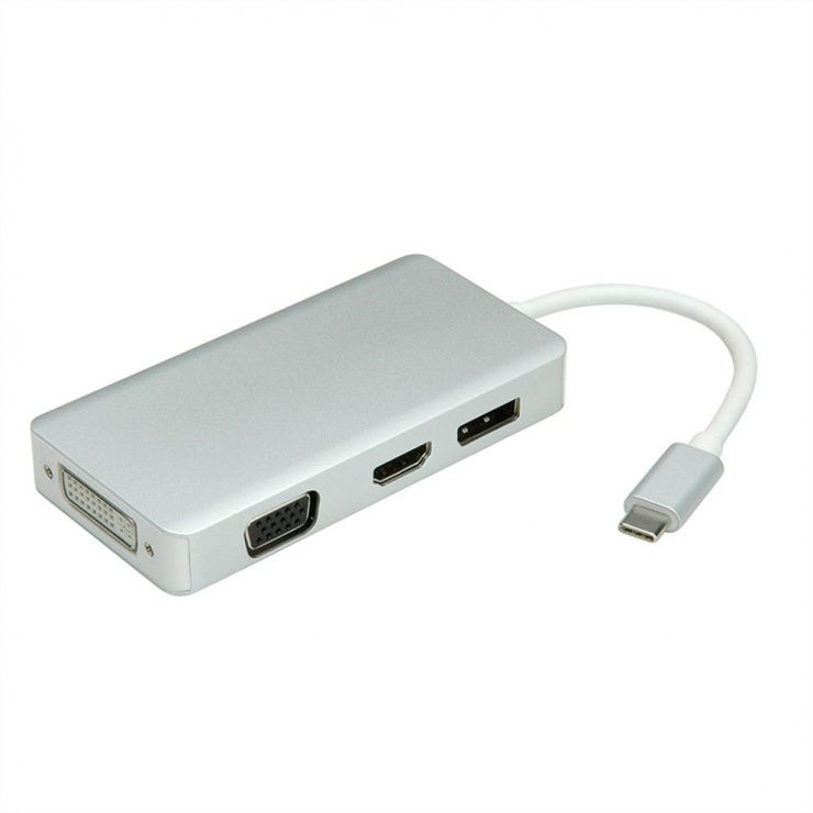 Adaptor USB tip C la VGA / HDMI / DVI / Displayport T-M, Value 12.99.3230