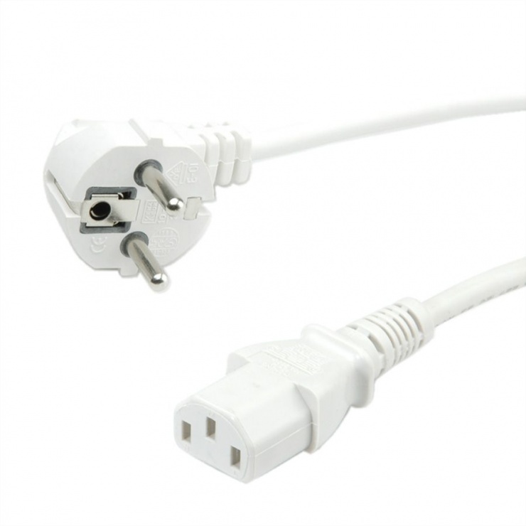 Cablu de alimentare PC 0.6m Alb, Value 19.99.1016