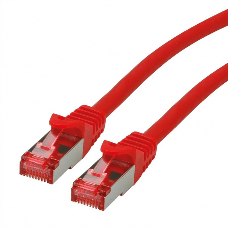 Cablu de retea SFTP cat 6 Component Level LSOH rosu 0.3m, Roline 21.15.2952
