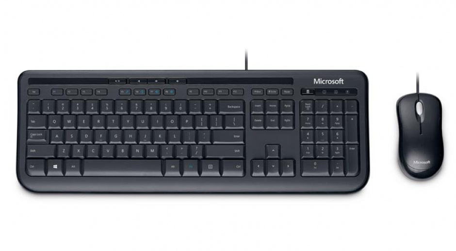 Kit tastatura + mouse Microsoft Wired Desktop 600 for business Negru