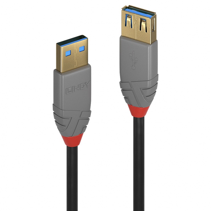 Cablu prelungitor USB 3.0 T-M 1m Anthra Line, Lindy L36761