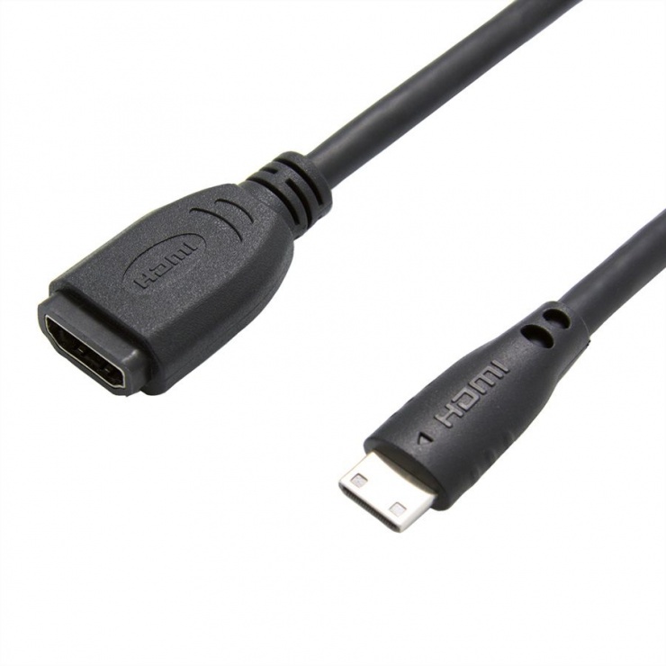 Adaptor mini HDMI-C la HDMI T-M 15cm, Value 12.99.3120