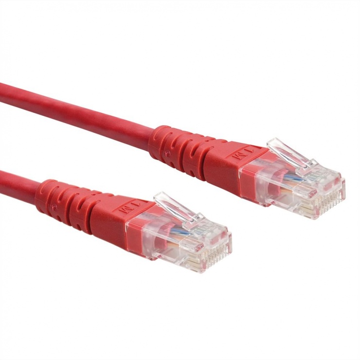 Cablu retea UTP Cat.6 0.3m Rosu, Roline 21.15.1511