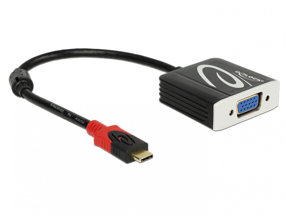 Adaptor USB tip C la VGA (DP Alt Mode) T-M, Delock 62994