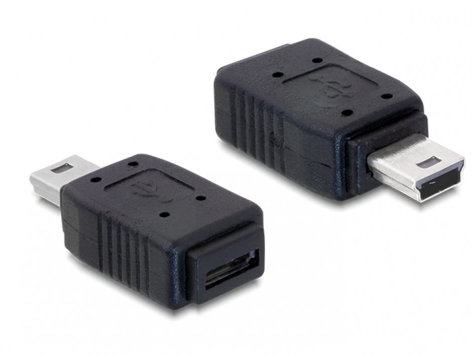 Adaptor mini USB la micro-B USB T-M, Delock 65155