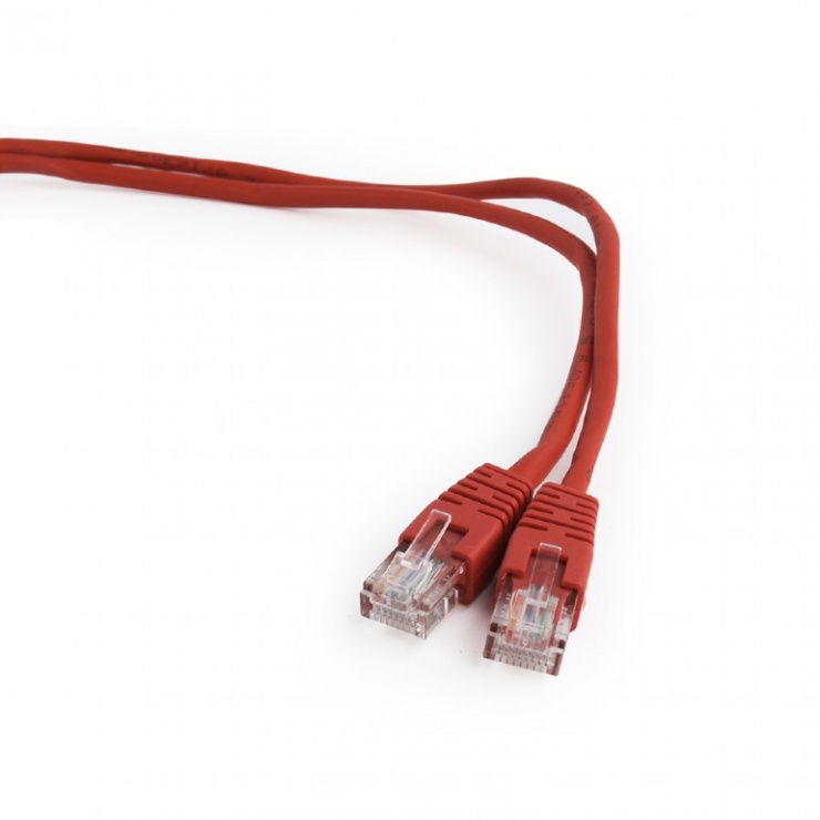Cablu retea UTP Cat.5e 3m rosu, Gembird PP12-3M/R