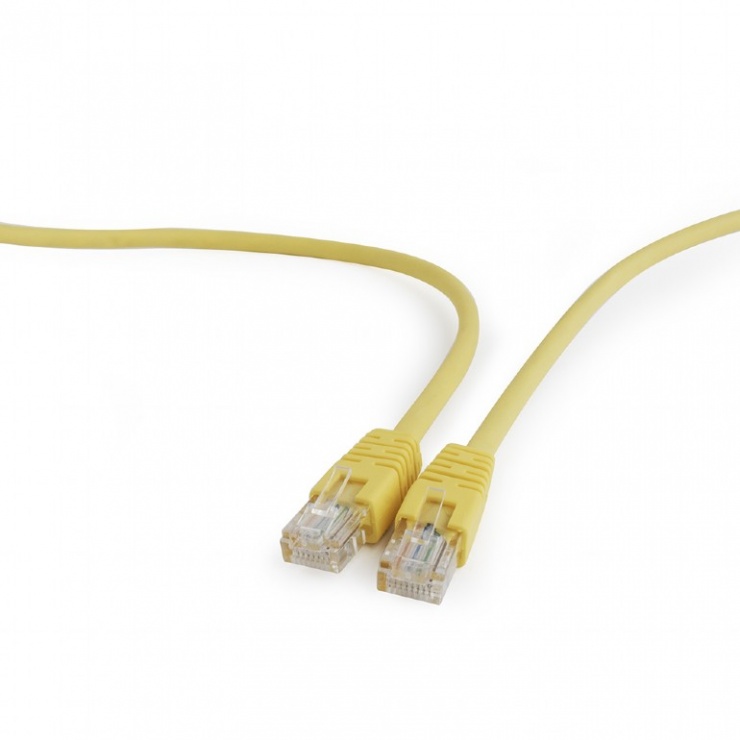 Cablu retea UTP Cat.5e 0.5m galben, Gembird PP12-0.5M/Y