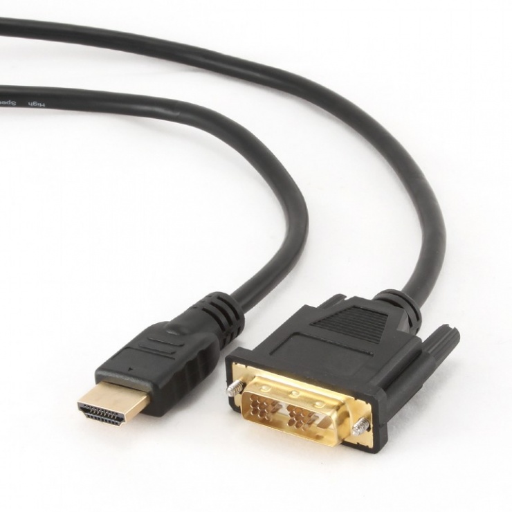 Cablu HDMI la DVI-D Single Link 18+1pini T-T 4.5 m, Gembird CC-HDMI-DVI-15