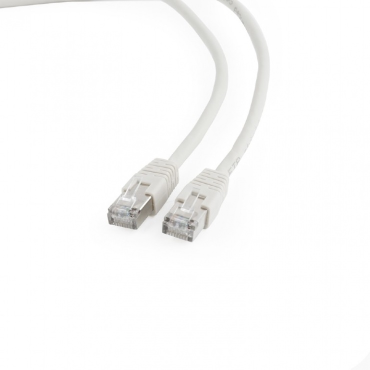 Cablu de retea RJ45 FTP cat6 0.25m Alb, Gembird PP6-0.25M/W