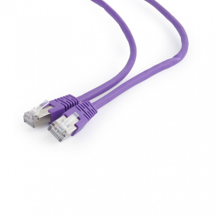 Cablu de retea RJ45 FTP cat6 0.25m Mov, Gembird PP6-0.25M/V