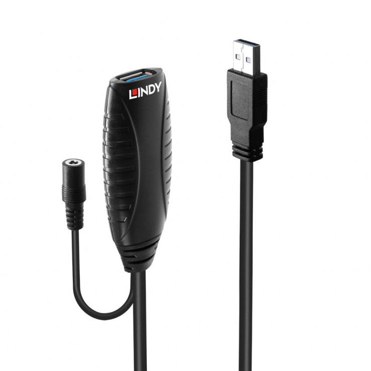 Cablu prelungitor activ USB 3.0 M-T 10m, Lindy L43156