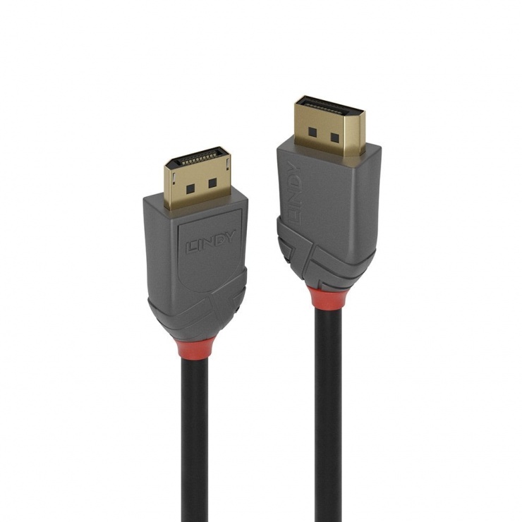 Cablu Displayport 8K60Hz/4K144Hz v1.4 T-T 0.5m Anthra Line, Lindy L36480