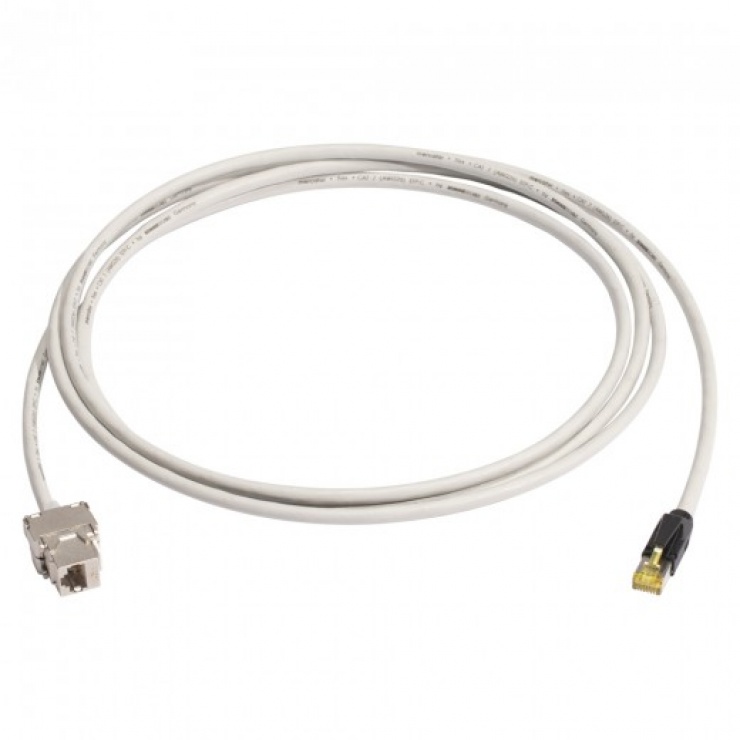 Cablu prelungitor Cat.6A SFTP cu cablu Cat.7 10m T-M Gri, K7F1-1000-GR