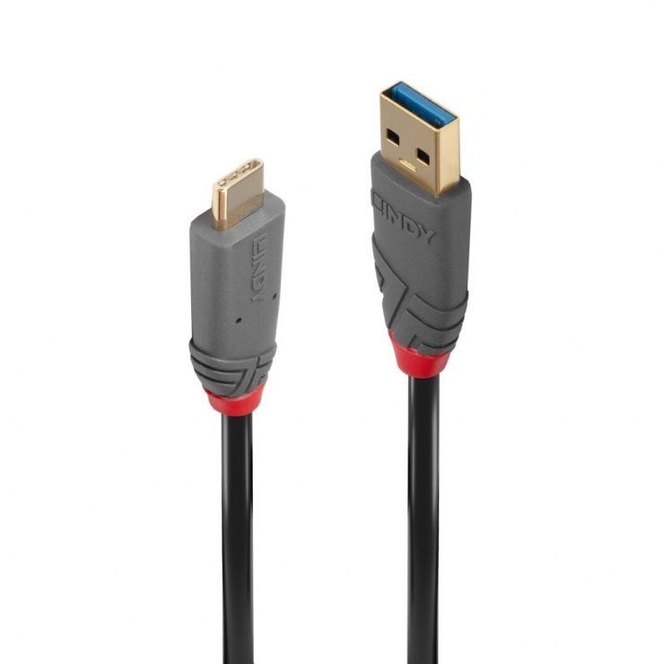 Cablu USB 3.1-A la tip C 5A/100W PD Anthra Line T-T 0.5m, Lindy L36910