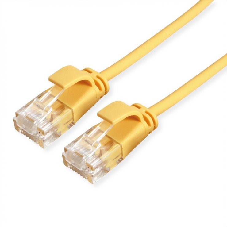 Cablu de retea RJ45 MYCON Slim UTP Cat.6A LSOH 1.5m Galben, CON3924