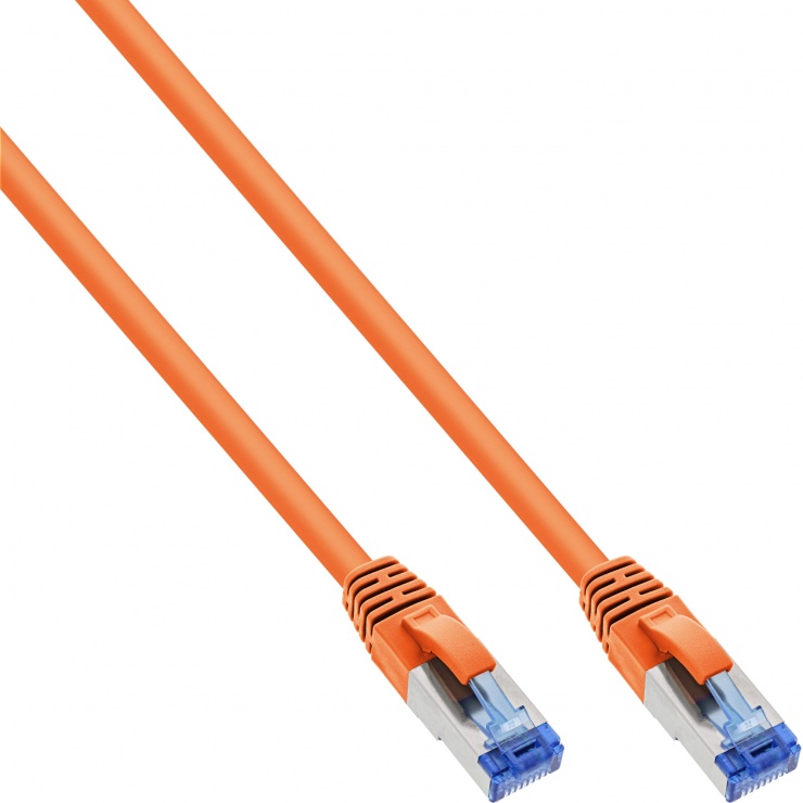 Cablu de retea RJ45 Cat.6A SFTP PiMF 1m Orange, InLine IL76811O
