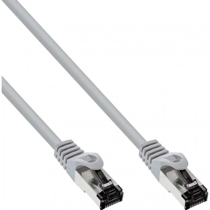 Cablu de retea RJ45 S/FTP PiMF Cat.8.1 LSOH 0.25m Gri, InLine IL78822