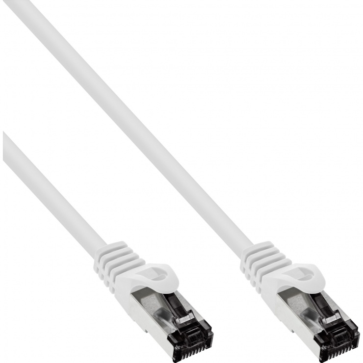 Cablu de retea RJ45 S/FTP PiMF Cat.8.1 LSOH 0.5m Alb, InLine IL78850W