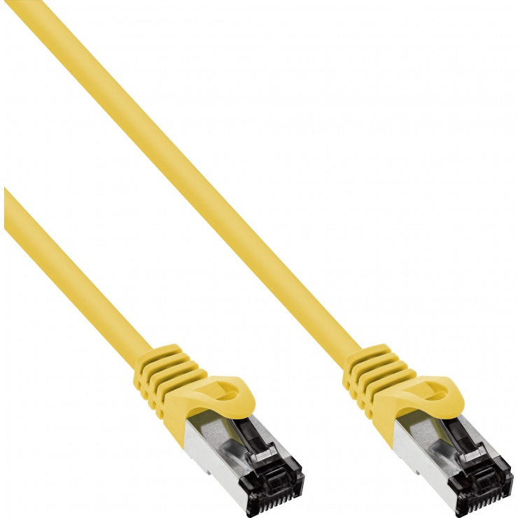 Cablu de retea RJ45 S/FTP PiMF Cat.8.1 LSOH 1m Galben, InLine IL78801Y