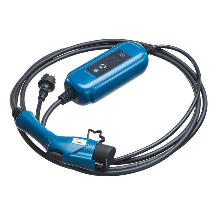 Cablu de incarcare masini electrice Type 1 LCD 1 faza 16A 5m blue, AK-EC-01