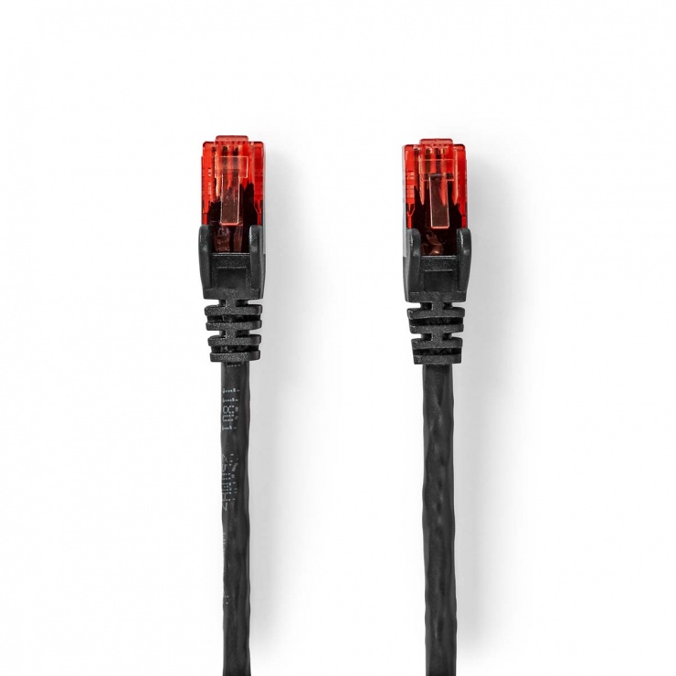 Cablu de retea de exterior UTP Cat.6 50m Negru, Nedis CCGP85900BK500