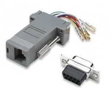 Adaptor serial DB9 la RJ45
