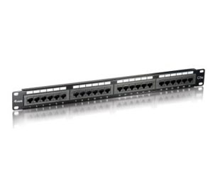 Patch Panel Equip UTP Cat.5e 24 porturi, negru