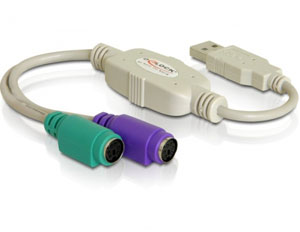 Adaptor USB to PS/2, Delock