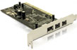 Placa PCI Firewire, 2 porturi B, 1 port A, Delock