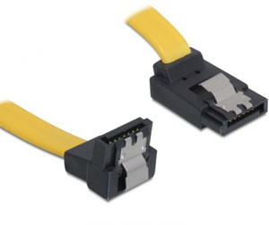 Cablu SATA angled cu fixare, 1M, Delock 82491