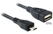 Cablu USB micro B la USB A T-M OTG 50 cm, Delock 83183