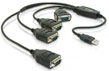 Adaptor USB la 4 x Serial RS232 Prolific, Delock 61518
