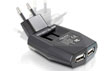 Incarcator priza rabatabil la 2 x USB, Navilock 61863