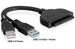 Adaptor SATA 22 pini la USB 3.0 A T + USB 2.0 A T, Delock 61883