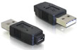 Adaptor micro USB A+B M la USB2.0 A T, Delock 65029