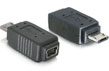 Adaptor micro USB B T la mini USB 5 pini M, Delock 65063