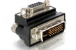 Adaptor VGA M la DVI 29 pini T unghi dreapta 90�, Delock 65172
