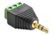 Adaptor jack Stereo Tata 3.5 mm la Bloc Terminal 3 pini, Delock 65419