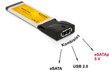 Placa Expresscard la eSATApd (Power over eSATA), Delock 66222