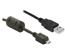 Cablu USB 2.0 A - micro USB de tip B 1M, Delock 82299