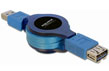 Cablu prelungitor USB 3.0 retractabil 1M, Delock 82649