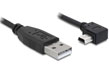 Cablu USB 2.0 A - mini 5PM angle, 0.5M, Delock 82680
