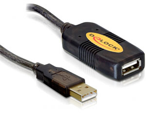 Cablu prelungitor activ USB 2.0 (A T-M) 15 m, Delock