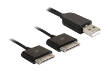 Cablu USB 2.0 pentru 2 telefoane IPhone/IPad/IPod, Delock 82708
