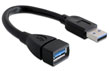 Cablu prelungitor USB 3.0, 15 cm, Delock 82776