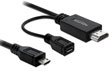 Cablu MHL T la HDMI T + micro USB B M 1.5 m, Delock 82990