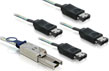 Cablu SAS mini 26pini (SFF 8088) la 4x eSATA 1m, Delock 83064