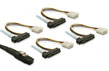 Cablu mini SAS 26 pini (SFF 8086) la 4x SAS 29 pini (SFF 8482) cu alimentare 50cm, Delock 83065